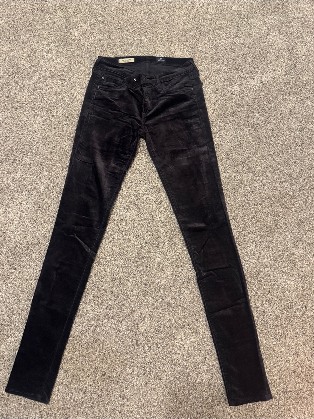 AG Adriano Goldschmied Black Women’s Skinny Jeans - velvet
